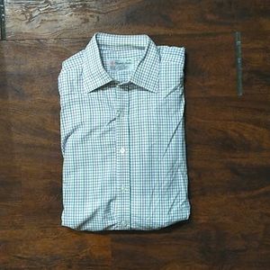 Turnbull & Asser French Link Cuff Button Down Blue Check Shirt Large 16 - 41